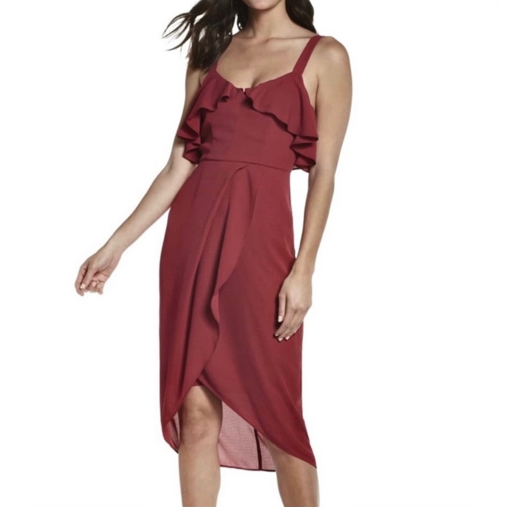 COOPER ST. RUFFLE MIDI DRESS